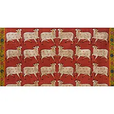 Pichwai Painting ~ Cow { 3' X 4' }
